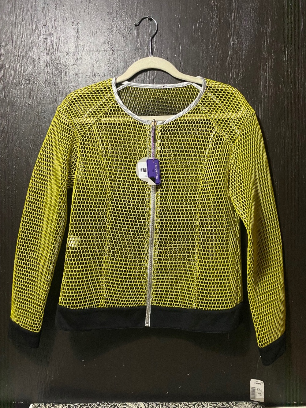 Patrizia Luca Milano Reversible Neon Mesh Bomber Jacket - Size M